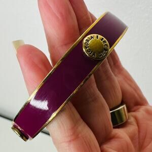 Victoria's Secret Purple & Gold Bangle Monogram Bracelet
